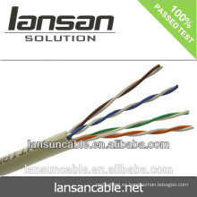 LANSAN utp / ftp cat5e cable BC / CCA sólido 26AWG con alta frecuencia y prueba de fluke
